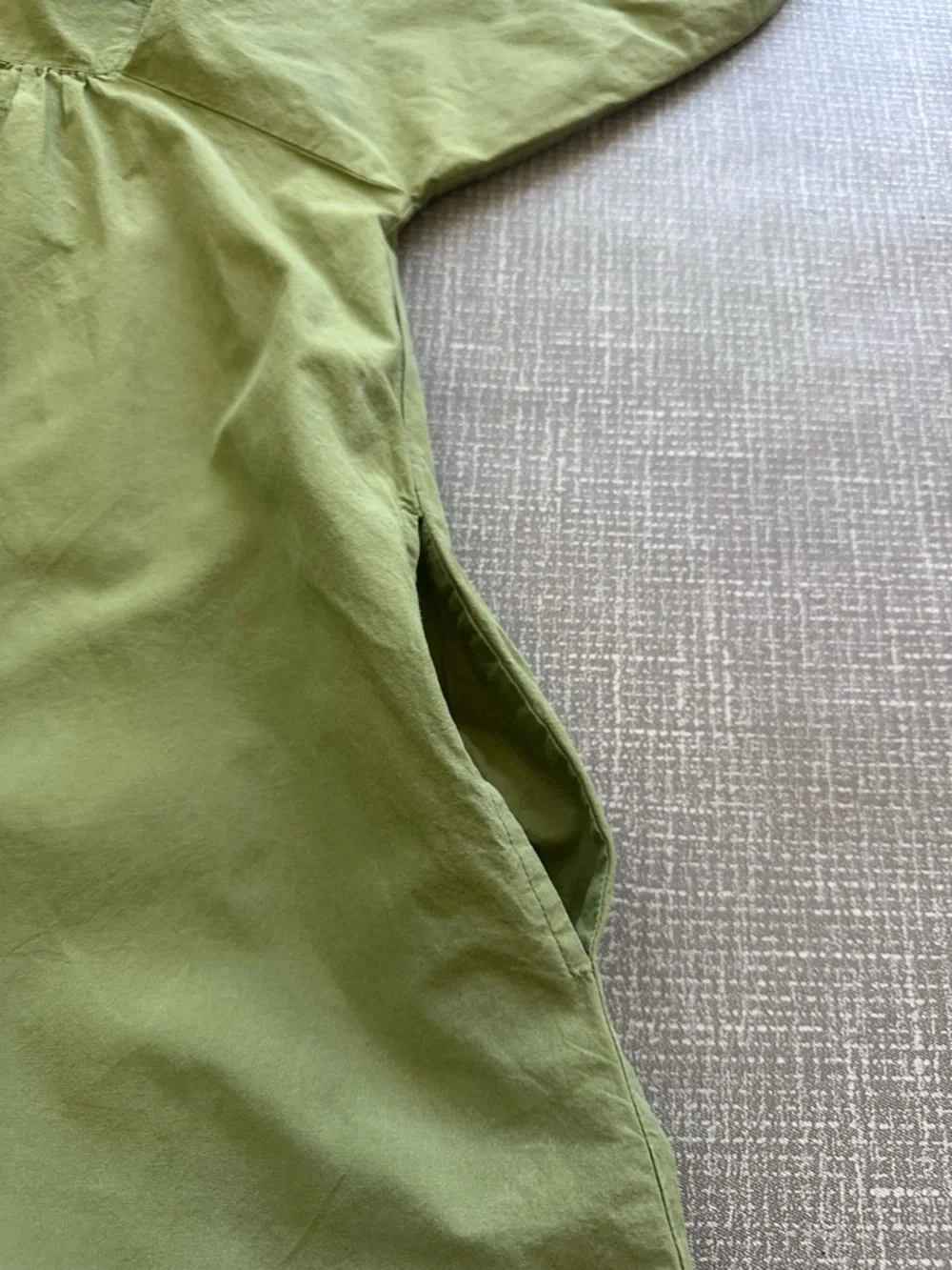 Millie Resort & Travel Olive Green Puff Sleeve Babydoll Dress Medium - Picture 7 of 14